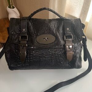 MULBERRY LIMITED EDITION MIDNIGHT BLUE HOLOGRAPHIC LEATHER ALEXA